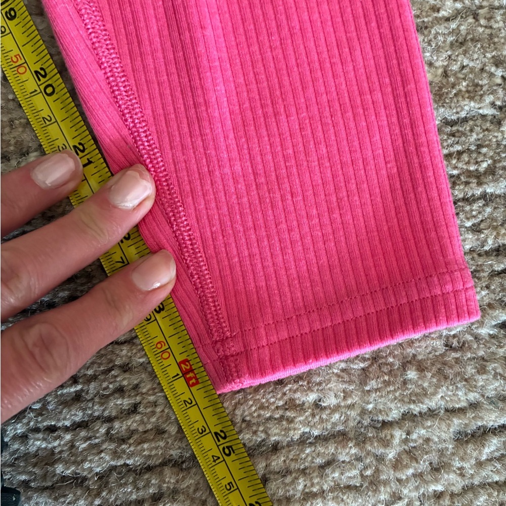 Alo Yoga Women’s Ribbed Blissful Leggings XXS Hot Pink Loungewear Athleisure - Picture 7 of 8